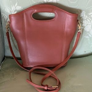 Vintage Coach Mahogany #9993 Leather Shopper Bucket Crossbody Bag Purse